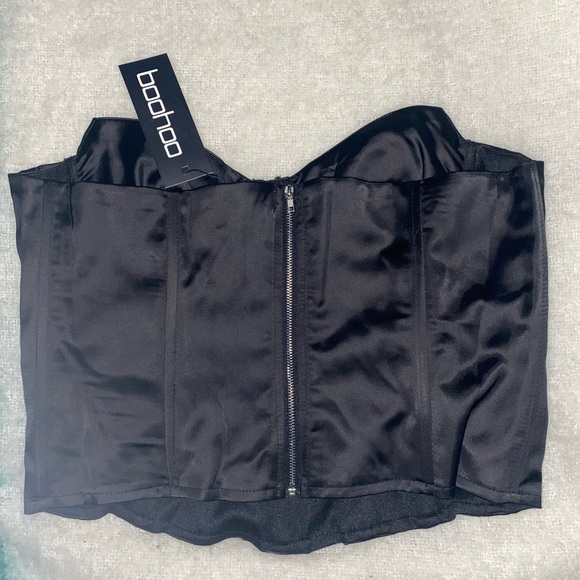 Satin Corset Top, Boohoo Size 8 crop top - Picture 2 of 4